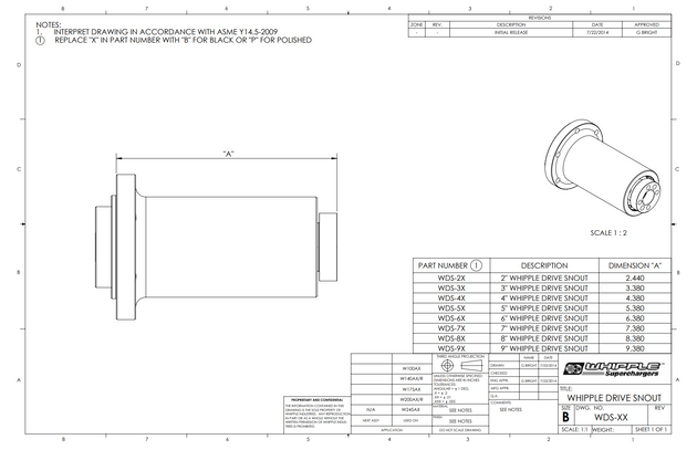 WDS-XX dimension drawing