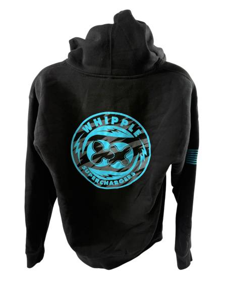 Whipple Superchargers - Unisex Whipple Lightning Hoodie - Black with Teal Logo