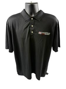 WHIPPLE EMBROIDERED LOGO POLO SHIRT - BLACK