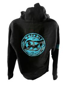 Unisex Whipple Lightning Hoodie - Black with Teal Logo