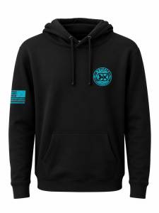 Whipple Superchargers - Whipple Signature Pullover Hoodie - Black with Teal Graphics - Image 2